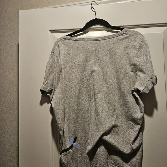 Kate Spade Gray T-Shirt with Black Cat Design - Picture 2 of 3